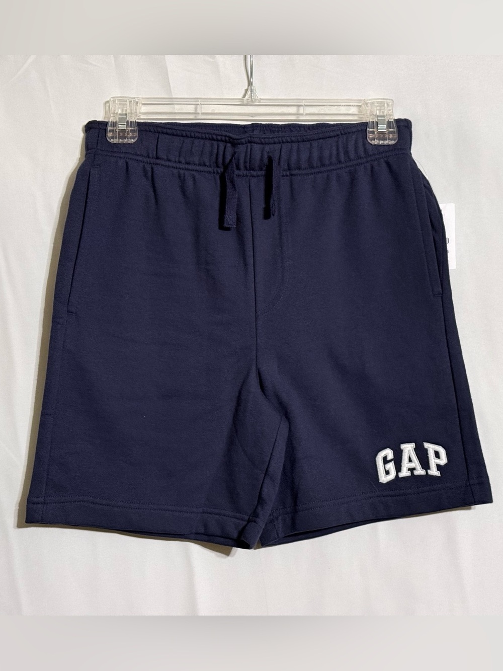 NWT GAP Kids Navy Logo Drawstring Knit Shorts Size XXL (14-16)